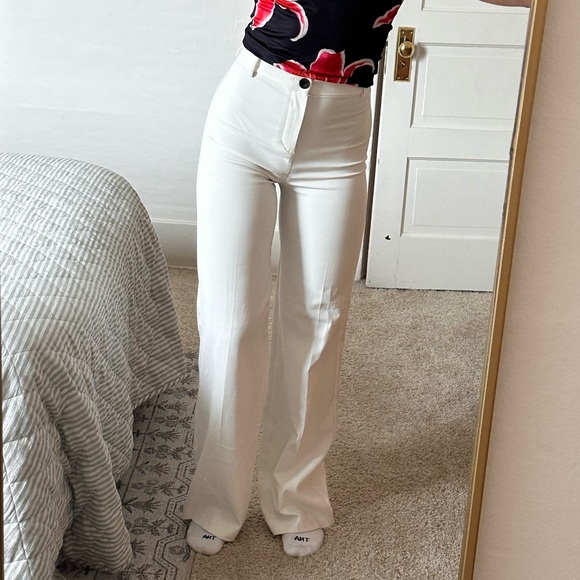 White ZARA high waisted pants - Picture 1 of 5